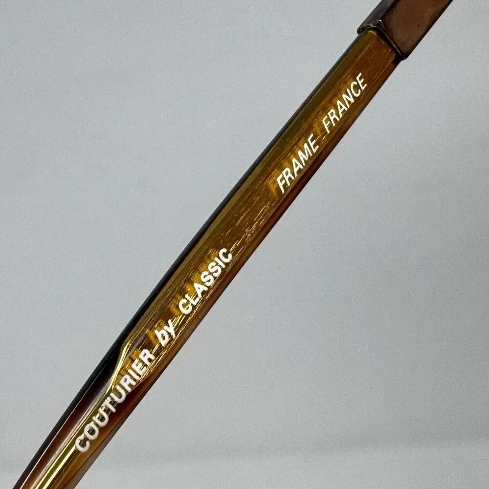Vintage Couturier by Classic Claude Amber Eyeglass Frames France 57-20-150